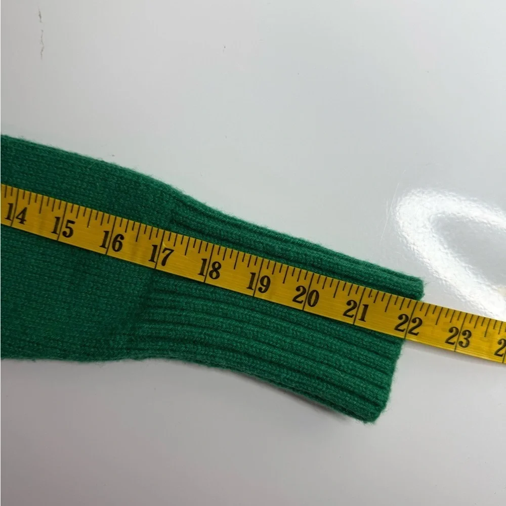 J. Crew Women’s Green Ribbed Crew Neck Cable Knit Sweater Sz Small - Picture 9 of 11